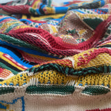 Kapital Sweater Vintage Hida Hehong Contrast Color Retro Ethnic Style Portrait Knitting Crew Neck Pullover Sweater