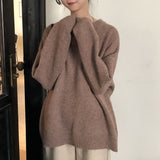 Women Pullover Sweater Retro Loose Sweater