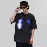 Vintage T-shirts short-sleeved T-shirts cross-border washing and old