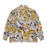 GUILTYPARTIES TIGER Shirts Tiger Totem Skull Long Sleeve Shirt