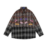 Men's Long Sleeve T Shirt Men's Spring and Autumn Stitching Embroidered Letter Long Sleeve Shirt