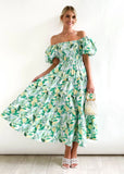 Women Dress 2 US Puff Sleeves for Holiday Show Thin and Long