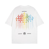 CHH Chrome Heart T Shirts Cross Color Printed Short Sleeve T-Shirt Loose