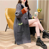 Women Knitted Cardigan Loose Thick Sweater