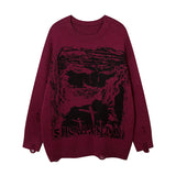 Women Sweater Ripped Knitted Sweater Idle Style
