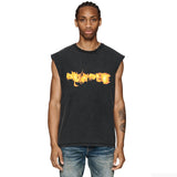 Purple Brand Distressed Tank T Shirts Distressed Sleeveless T-shirt Vest