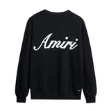 Amiri Sweatshirt AMI Embroidery Letter Logo Crew Neck Sweater Men and Women