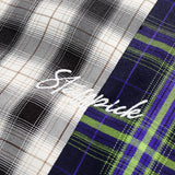 Unisex Shirt Embroidered Plaid Shirt Casual Loose