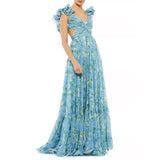 Bohemian Dress Floral Print V-neck Sleeveless Dress Dress