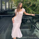 Women Dress Fashion Sexy Net Tie Dress