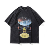 Men T-Shirt Cartoon Southeast Vintage Print Loose