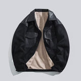 Men Cotton Coat Jacket Lamb Fur Fleece-lined