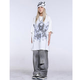 Unisex T-Shirts Saint Michael Anime Print Loose Casual T-Shirt
