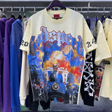 Godspeed T Shirts Speech Skull Printing Cotton Casual Crew Neck Short Sleeve Men and Women