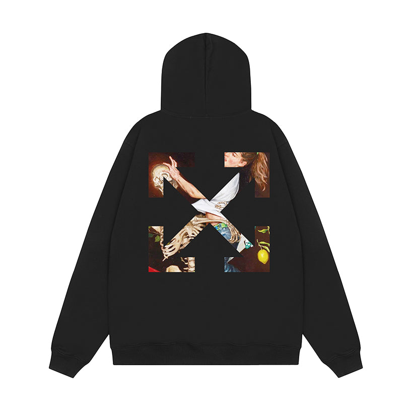 OFF WHITE Hoodie Trendy Street Style Personalized Cotton