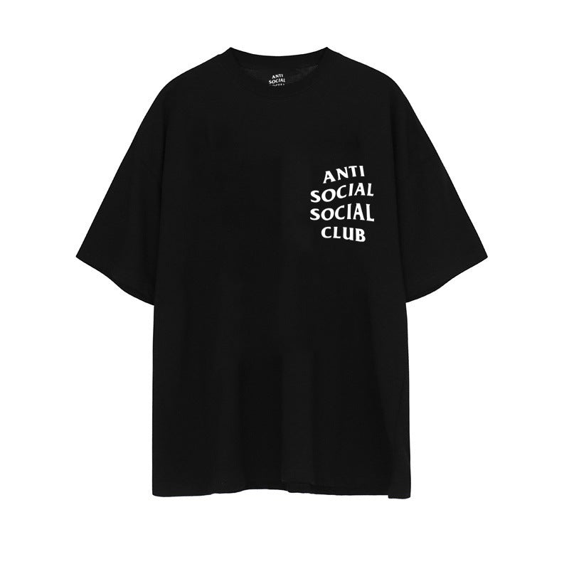 Anti Social Club T Shirt Summer Loose-Fitting Casual T-shirt Short Sleeve