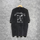 Amiri washed t-shirt coconut bird printing short sleeve