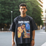 Mens Vintage T Shirt Vintage Washed Short Sleeve T-Shirt