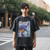 Mens Vintage T Shirt Retro Short Sleeve T-Shirt for Men and Women