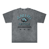 Amiri Washed Distressed T Shirt Printed Trendy Pure Cotton