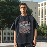 Mens Vintage T Shirt Short Sleeve T-Shirt Men