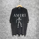 Amiri washed t-shirt skeleton puppet short sleeve