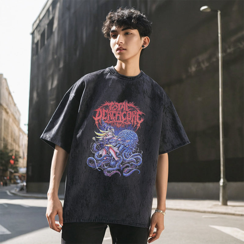 Mens Vintage T Shirt Old Short Sleeve T-Shirt Men