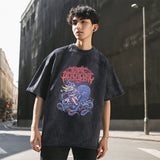 Mens Vintage T Shirt Old Short Sleeve T-Shirt Men