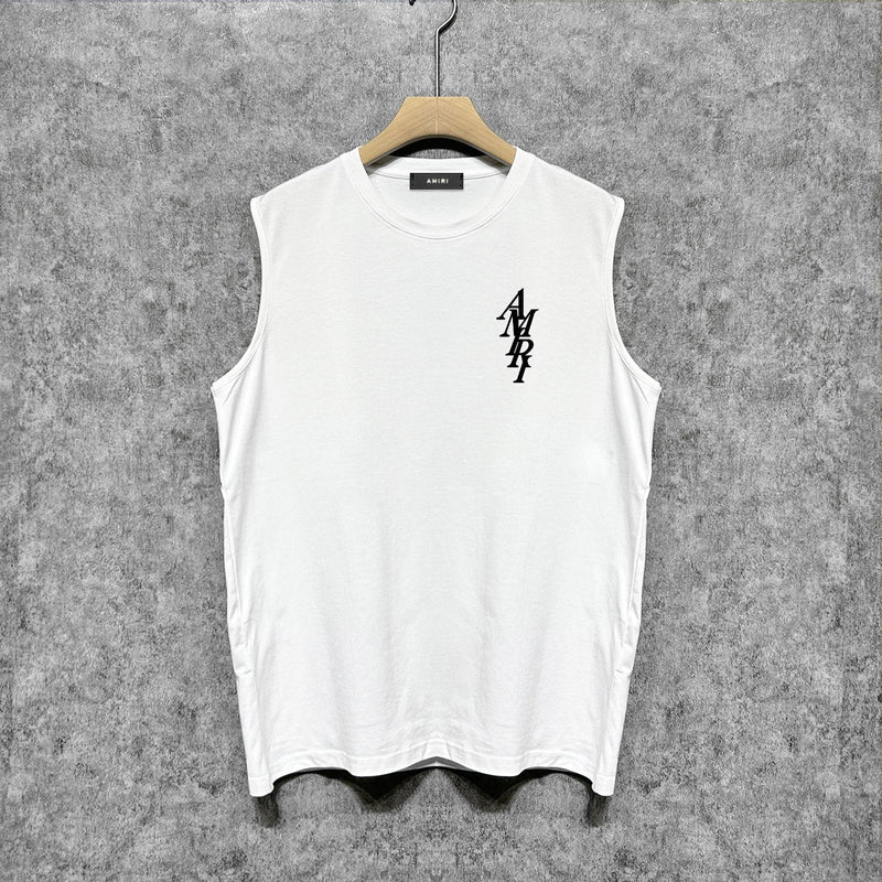 Amiri tank top with vertical overlapping letterprinting