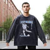 Mens Vintage Long Sleeve Shirt Long Sleeve T-Shirt Men's Cotton