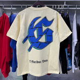 Godspeed T Shirts Skull City Reflection Print Cotton Casual Short Sleeve Men and Women