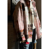 Unisex Shirts Plaid Loose Casual Long Sleeve Shirt