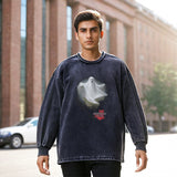 Mens Vintage Long Sleeve Shirt Autumn and Winter Long Sleeve T-Shirt