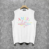 Amiri tank top watercolor cartoon letterprinting