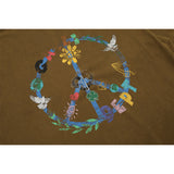 Unisex T-Shirts GALLERY DEPT Anti-War Peace Floral Loose T-Shirt