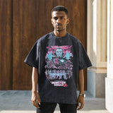 Men's Vintage T Shirt Short Sleeve T-Shirt Men's Cartoon Print