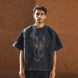 Mens Vintage T Shirt Printed Short Sleeve T-Shirt Men