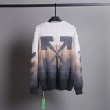 Off Ow Whtie Ombre Mohair Loose Sweater