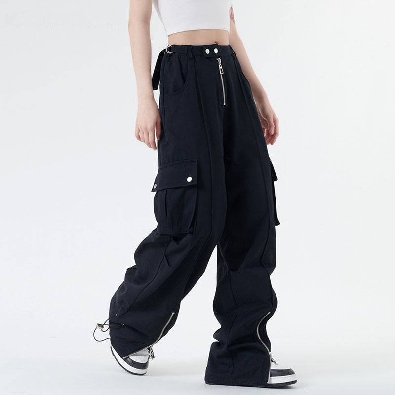 Cargo Pants Retro Multi-Pocket Belt Casual