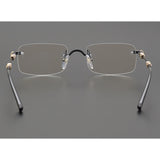 CHH Chrome Hearts Glasses Japanese Sven Versatile Handmade Frameless Retro Pure Titanium Square Glasses Frame