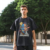 Mens Vintage T Shirt Printed Old Short Sleeve T-Shirt