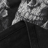 MAJESTIK T Shirts Death Chain Garment Dyed Printing Crop Tee Hot Diamond