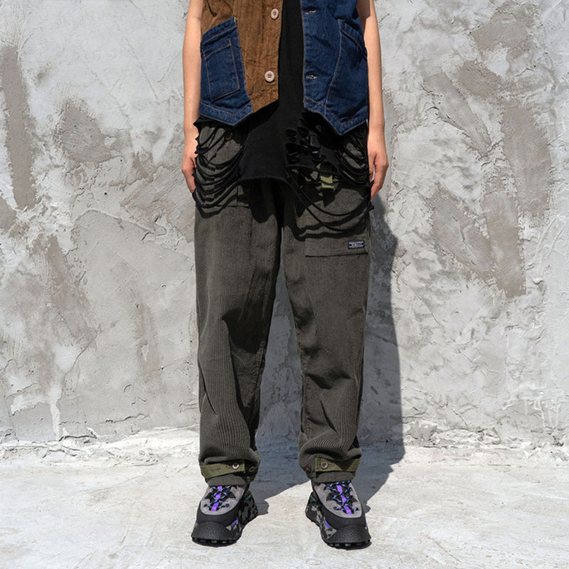 Cargo Pants Japanese-Style Retro Leisure Corduroy