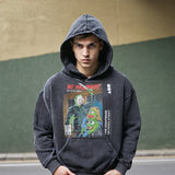 Mens Vintage Hoodie Washing Old Male and Female Couples
