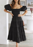 Women Dress 2 US Puff Sleeves for Holiday Show Thin and Long