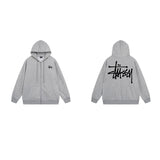 Stussy Hoodie Zip-Up Cardigan Fleece Hooded Sweater