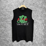 Amiri tank top cartoon colorful snake printing