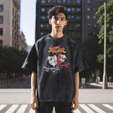 Mens Vintage T Shirt Printed Short Sleeve T-Shirt Men