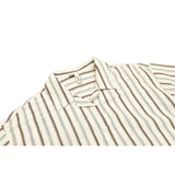 Unisex Shirt Loose Retro Striped Summer Coat