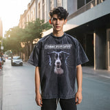 Mens Vintage T Shirt Printed Half Sleeve T-Shirt Men